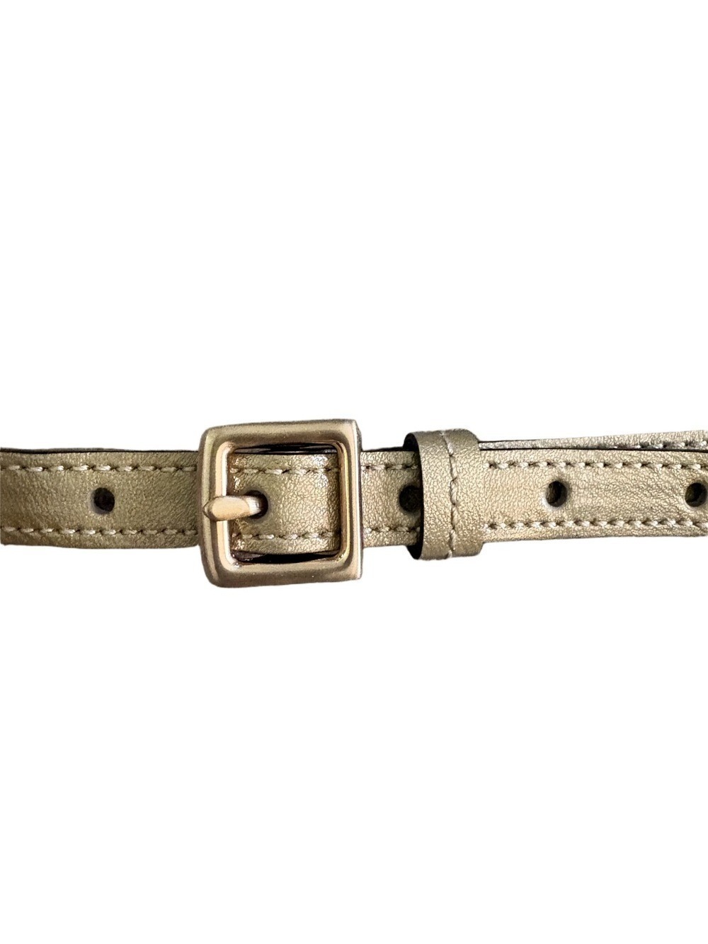 Coach Metallic Gold small crossbody purse. Turn lock closure compact leather - Picture 11 of 12
